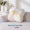 Sherpa Throw Blanket for Couch Bed, Checkered Throw Blanket for Women, Soft Fuzzy Cozy Fleece Blanket for Living Room, Christmas Throw Blanket Presents, Cream White, 50x60 inches